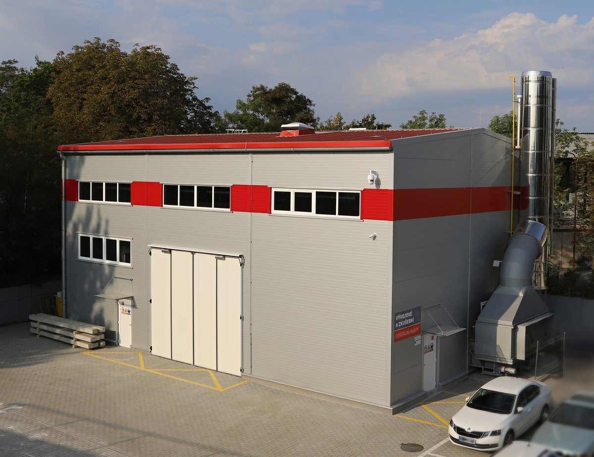 Das Gebäude des Brandversuchslabors AFIRE in Klecany